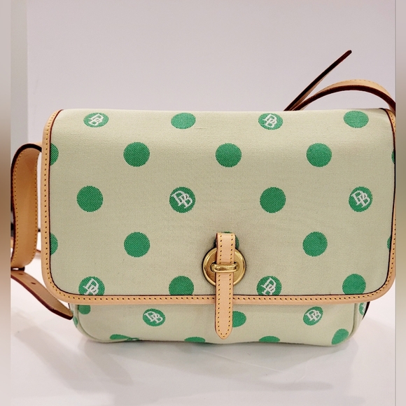 Dooney & Bourke Vintage East/West Flap  Green Mini Bubbles USA - Picture 12 of 14
